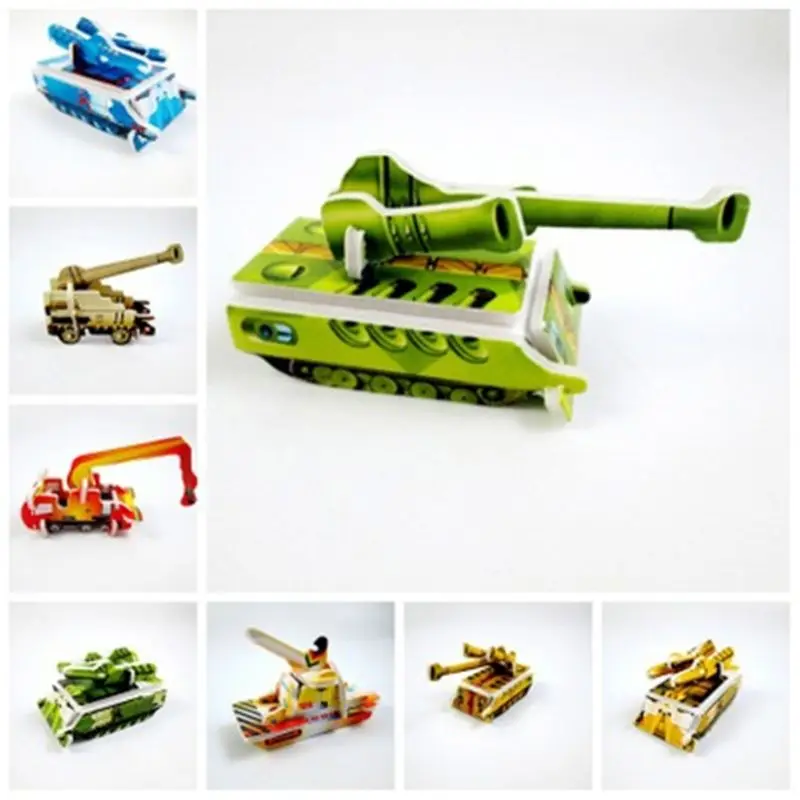 

1Pc 3D Puzzle Jigsaw Toys Aircraft Fighter Car Animal Construct Educational Toys N26_A