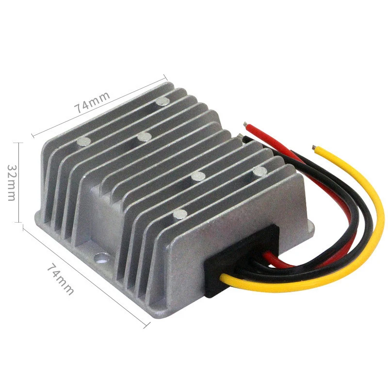DC-DC 60 V-12 V 10A 120W Мощность конвертер для ступенчатого понижения-понижающий модуль IP67 Водонепроницаемый Питание 74x74x32 мм