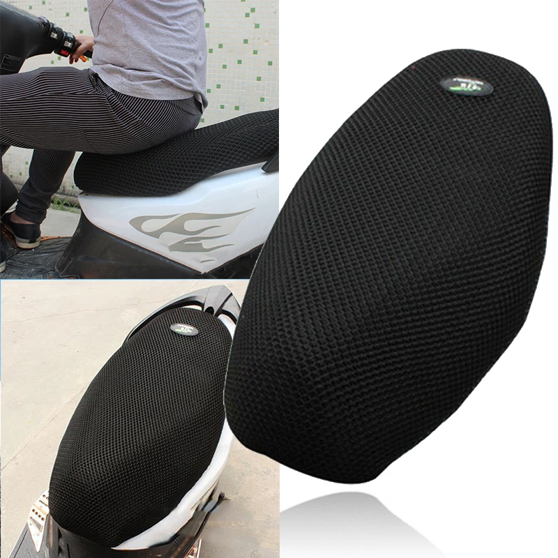New Breathable Summer Cool 3D Mesh Motorcycle Moped Motorbike Scooter Seat Covers Cushion Anti-Slip Waterproof XL