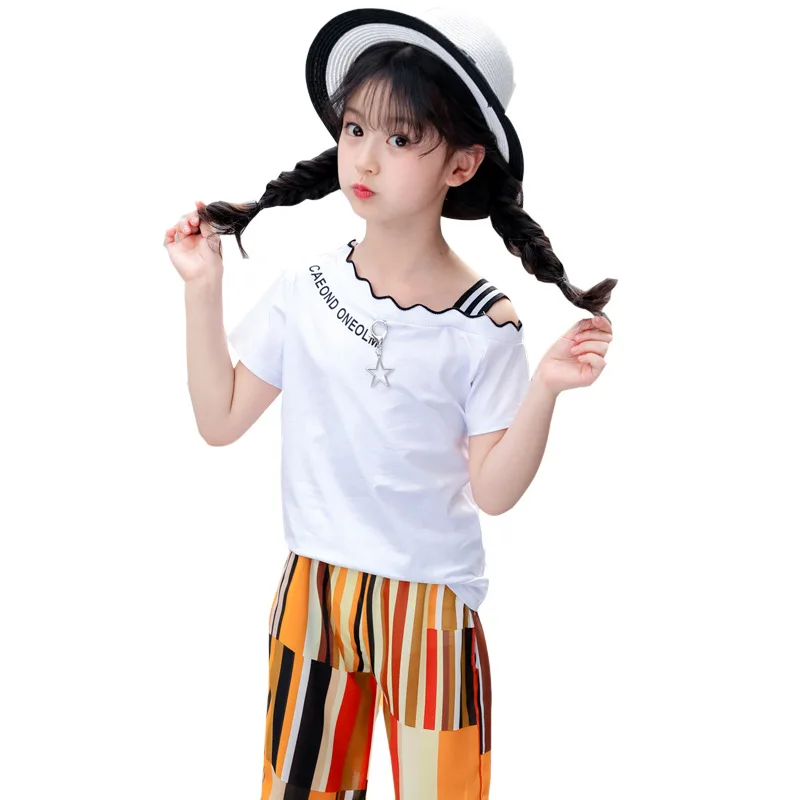 

Girls Clothing Sets 2019 new cotton Short sleeve Kids Clothes baby Tshirt+ Shorts Children's suit 3-12 Baby Girl Clothes
