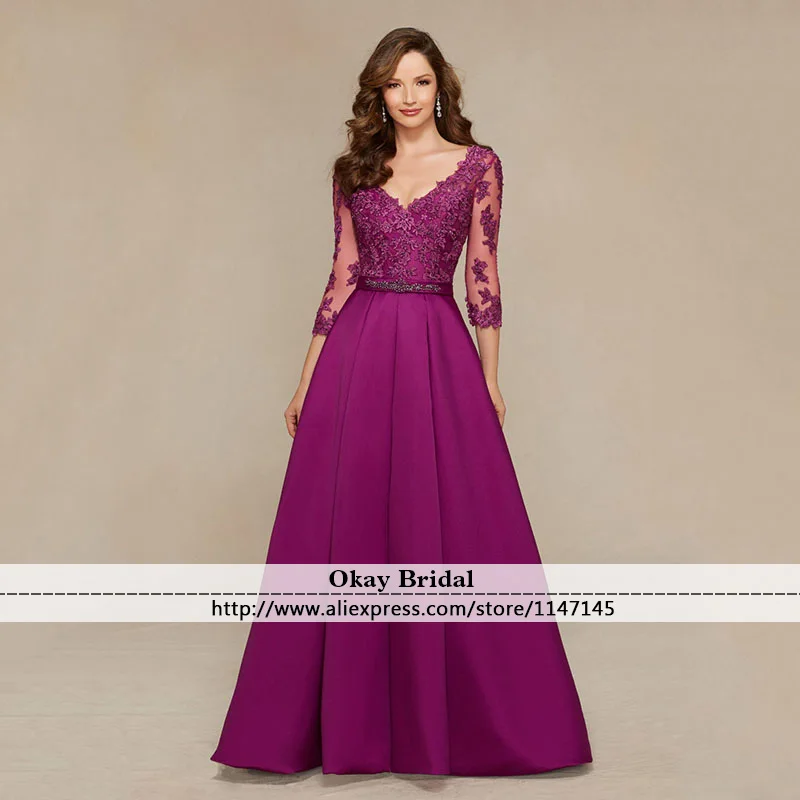 2016 Madre de La Novia Vestidos para Bodas en La Playa V,cuello Media Manga