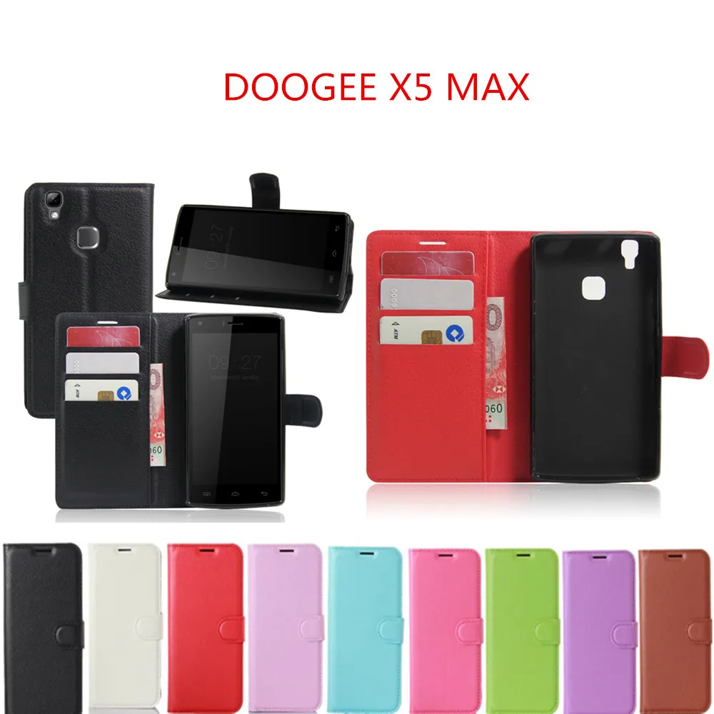 

Hot Selling DOOGEE X5 MAX Case Wallet Style PU Leather Case For DOOGEE X5 MAX Pro 5.0inch with Stand Function and Card Holder