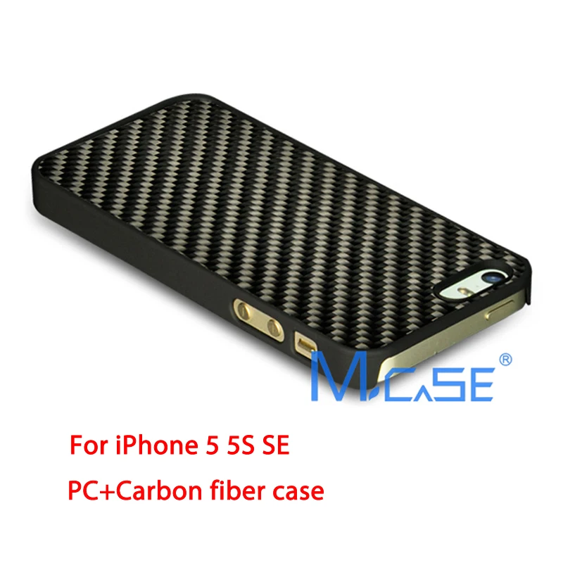 imágenes para Anti Deslizante Completo Lados Protector PC + Real de Fibra de Carbono Cubierta de la Caja Del Teléfono Cubierta de la Caja Para el iphone 5S SÍ imágenes para Anti Deslizante Completo Lados Protector PC + Real de Fibra de Carbono Cubierta de la Caja Del Teléfono Cubierta de la Caja Para el iphone 5S SÍ