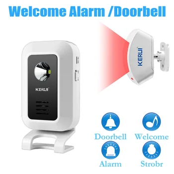 

KERUI Wireless Door Bell Smart Anti-theft Burglar Alarm System 433MHz Sensor PIR Motion Detector Intruder Doorbell Home Security