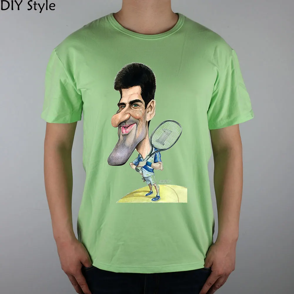 

Novak Djokovic T-shirt Funny Top Lycra Cotton Men T shirt Fashion Original Brand New DIY Style High Quality