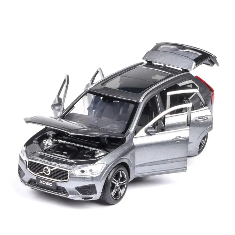 Goede 1 32 Diecasts Toy Vehicles XC60 Auto Model Met Geluid Licht Collectie Auto Speelgoed Voor Jongen Kinderen Gift brinquedos