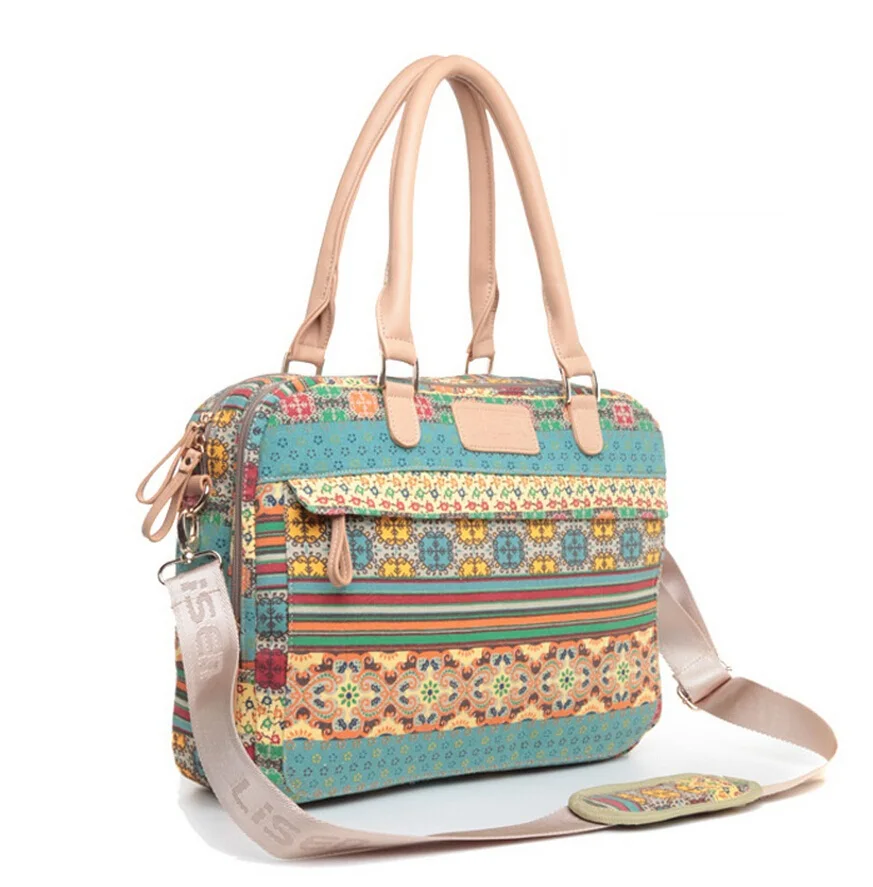 Itemship Bohemian Style Laptop Bags Backpack Messenger Canvas Shoulder