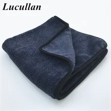 Lucullan Сделано в Корее двустороннее полотенце с шелковым краем 70/30 смесь микрофибры для чистки автомобиля сушильная ткань для стекла