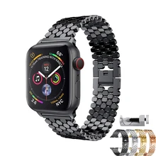 Ремешок из нержавеющей стали для apple watch, ремешок 42 мм, 38 мм, версия 5/4/3/2/1 ремень металлический ремешок для наручных часов iwatch, браслет, 44 мм/40 мм ремень+ инструмент