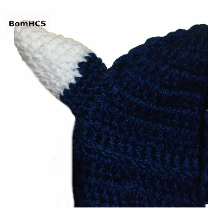 Шапка BomHCS Novetly Ox шапочка с рогом и бородой 100% ручная работа вязаная крючком|beanie with