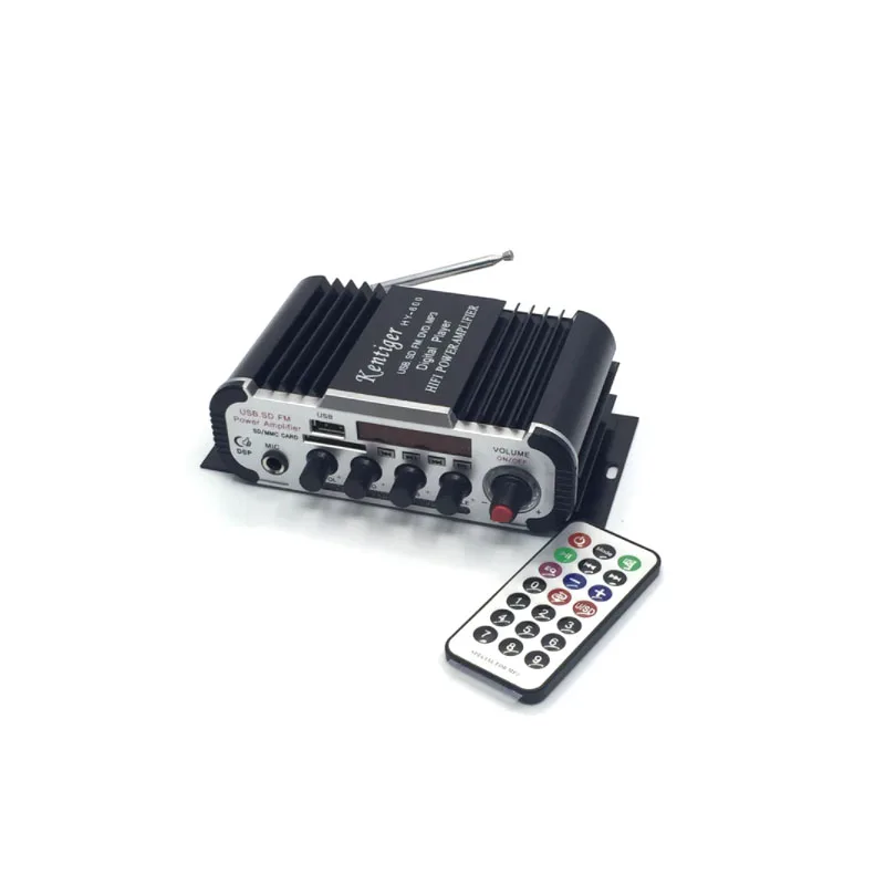 Kaolanhon HY600 маленький усилитель мощности тип караоке микрофон USB/SD карта FM12V автомобильный усилитель мини-усилитель