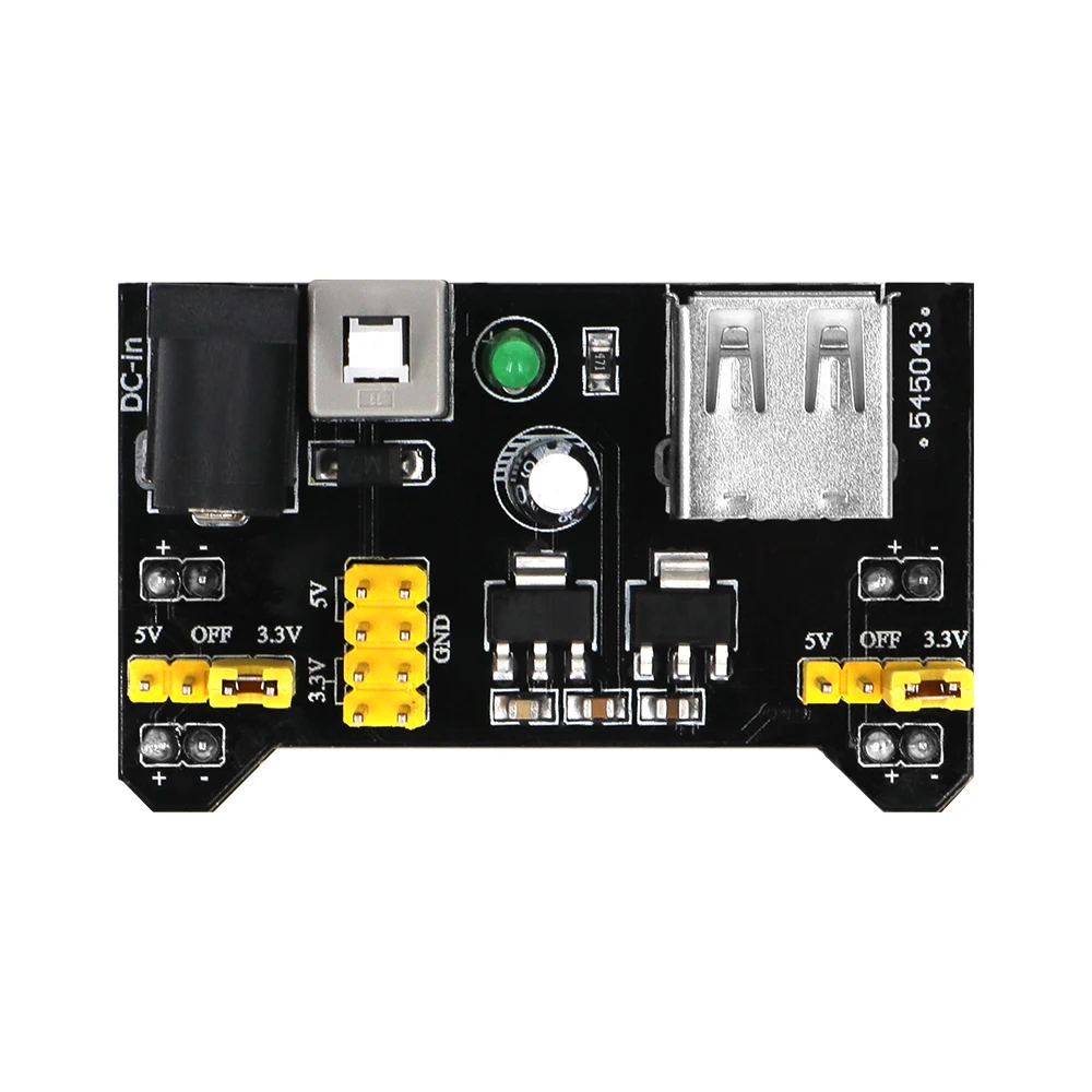 

Breadboard Power Supply Module 3.3V/5V For Arduino Board Solderless Breadboard