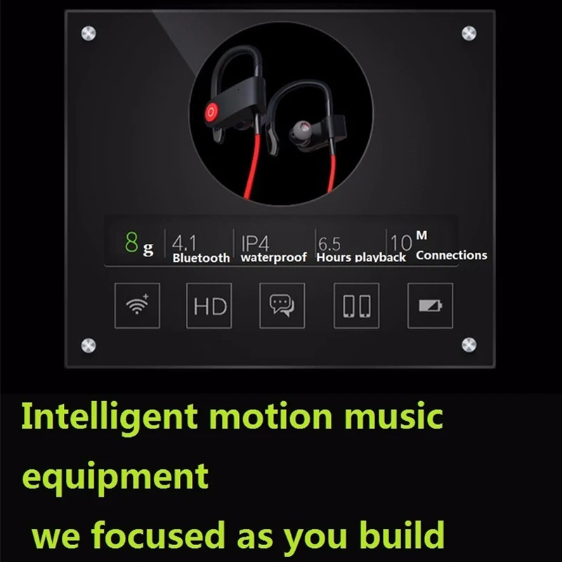 M J Clear Bluetooth 4 1 Wireless Headset Ear Hook Sport Running Jogging Binaural Headphone With Microphone For Apple Samsung