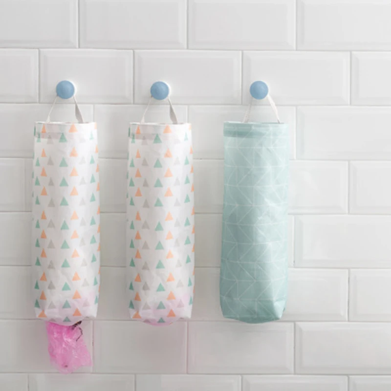 

Kitchen Wall Hanging Garbage Bag Storage Bag Packing Organiser Organizer Pouch Bag 2D