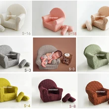 Dvotinst Новорожденный ребенок реквизит для фотосъемки позирует мини-диван кресло+ 2 шт. подушки для фотосъемки аксессуары для фотостудии