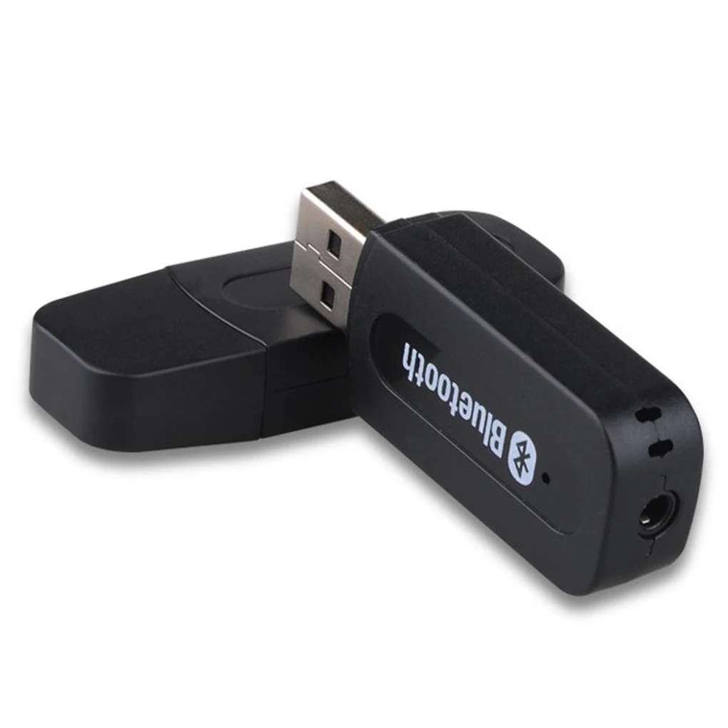 

USB Wireless Bluetooth 3.5mm Music Audio Car Handsfree Receiver Adapter for phone for android Black/Wite