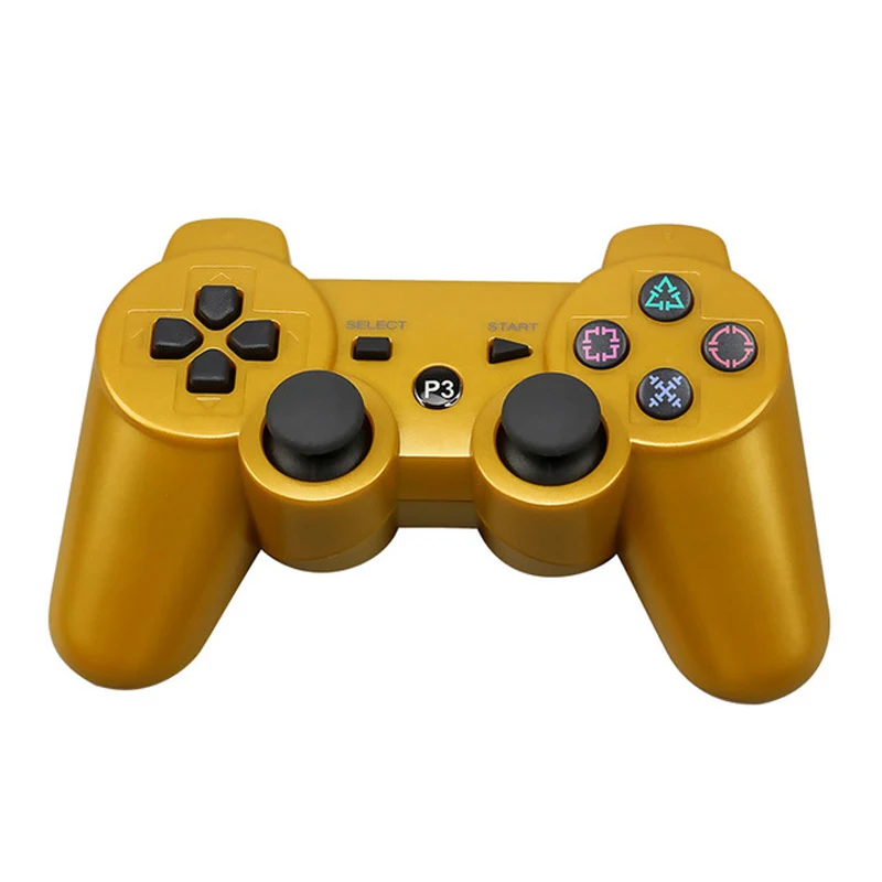 JIELI Wireless Bluetooth Solid Color Controller For Sony PlayStation Dualshock 3 PS3 Controller Vibration Gamepad With Package