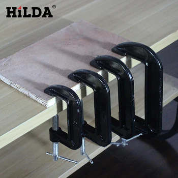 

HILDA 2/3/4/5/6 Inch Quick Wood Clamp Ratchet Release Speed Squeeze Wood Working Work Bar G Clamp Clip Kit