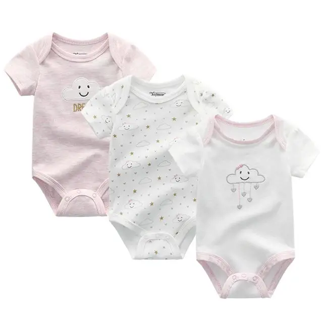 Baby bodysuits Summer Clothes Baby Boy short Sleeves Cartoon Bodysuit New Newborn Girl Climbing Pajama - Цвет: 3412