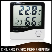30 шт./партия 3 в 1 цифровой измеритель влажности и температуры гигрометр термометр часы Влажность измеритель температуры C8377