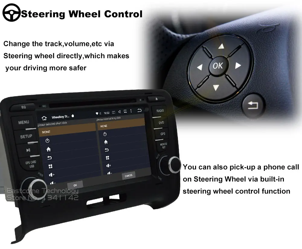 Excellent Octa Core 8 Core Android 6.0 Car DVD Player For AUDI TT 2006 2007 2008 2009 2010 2011 2012 2013 With GPS Navigation Bluetooth 11
