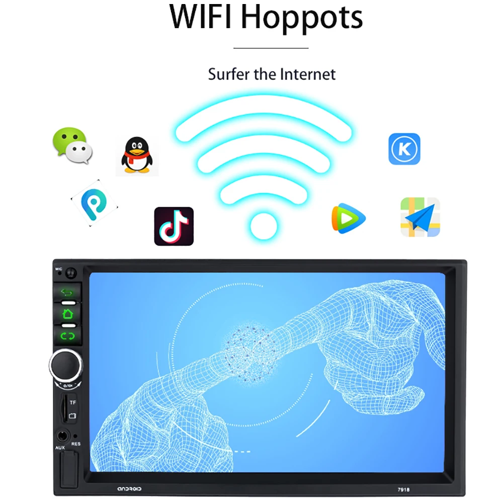 2 Din Android 9,1 2G ram Автомобильный мультимедийный gps Bluetooth навигация 2Din авто радио Wifi стерео FM USB TF Авторадио avtagnitola 47