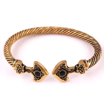 

Women Men Bangle Viking Fashion Open Bracelet Anchor Pattern And Beautiful Crystals Attractive Jewelry Provide Dropshipping