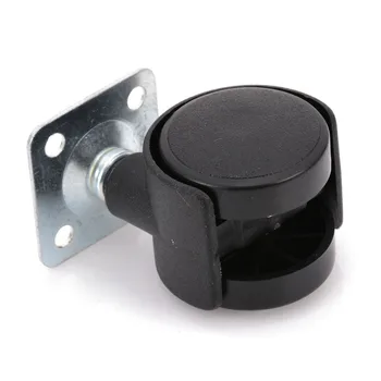 

4Pcs/Set Furniture Chair Castors Black 30mm Heavy Duty Steel Swivel Plate Caster Nylon Wheel Table Castor Replacement