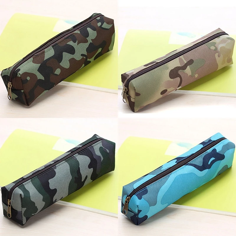 Pencil Case Camouflage Pen Pencil Case Pouch Stationery Bags Cosmetic Makeup Bag