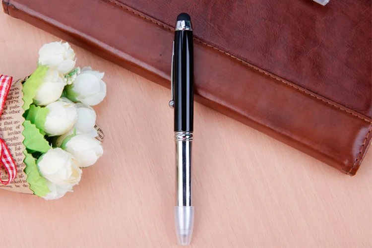 3 в 1 карманный мини-фонарик ручка светильник аварийный светильник инспекционный ручка светильник многоцветный фонарь светильник ручка с батареей - Испускаемый цвет: black