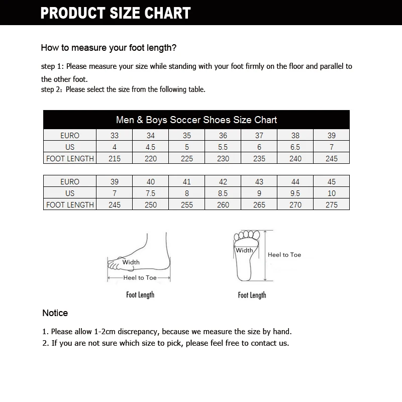 size 7t soccer cleats