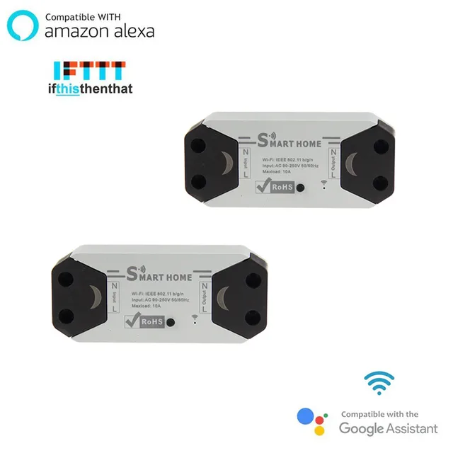 Frankever New Smart Breaker AC 90V-250V 10A APP Wifi Control Wireless Smart Switch Programmable Timer Voice Control  FK-CB10-2