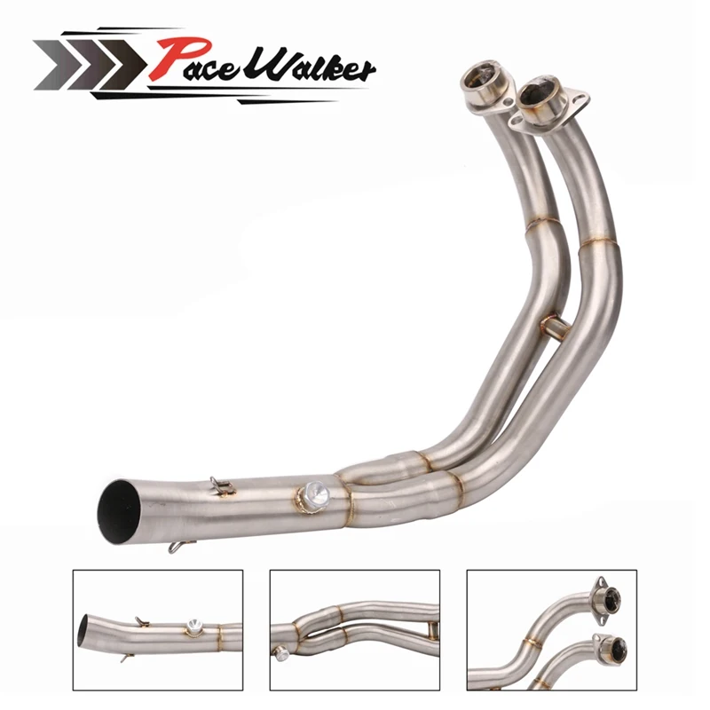

Motorcycle Exhaust Modified Scooter Clamp On Motorbike Mid Pipe Slip-On Muffler Exhaust Mid Pipe For Yamaha MT-07 MT07 MT 07