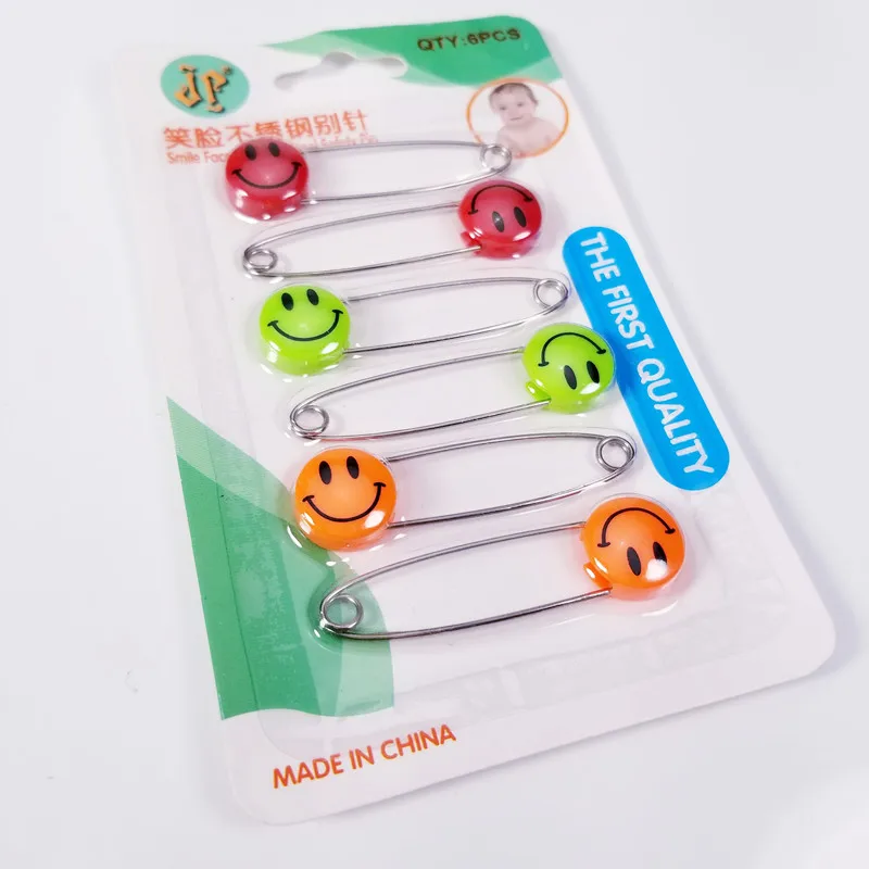 

1set Smiling Face Stainless Steel Safety Pins for DIY Sewing Tools Finding Accessory Apparel Accessories