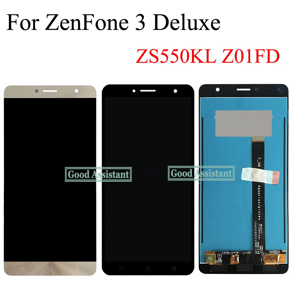 100% протестированный черный 5 дюймов для Asus ZenFone 3 Deluxe ZS550KL Z01FD ЖК-дисплей + сенсорный
