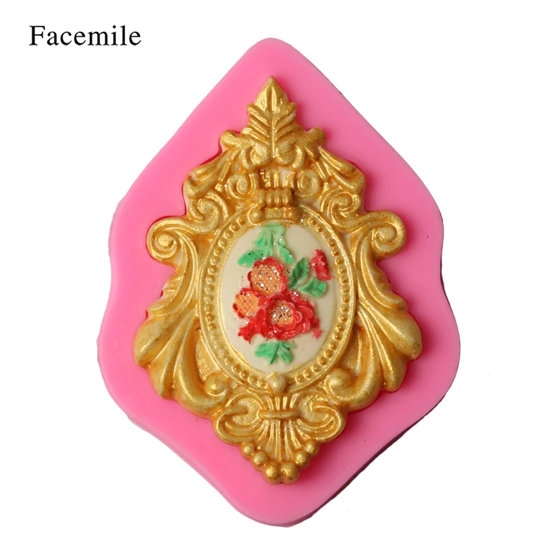 Рамка помадка торт Силиконовые шоколадные формы Sugarcraft ретро конфеты печенья