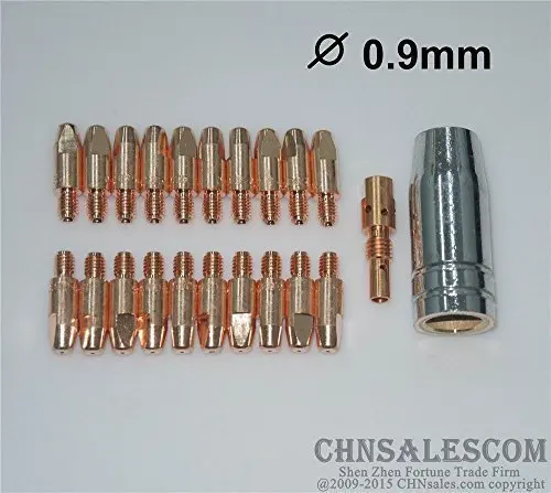 CHNsalescom 22 шт. MB 25AK MIG/MAG сварочный пистолет Контактный наконечник 0,9x28 газовый сопло наконечник