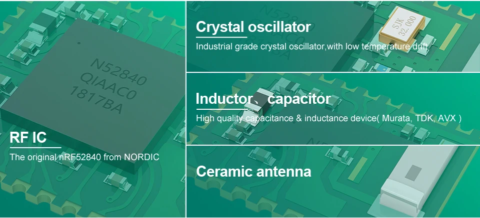 CDEBYTE E73-2G4M08S1C nRF52840 BLE 5,0 беспроводной приемопередатчик 8dbm 120 м 2,4 ГГц керамическая антенна 2,4 ГГц Bluetooth 4,2 радиочастотный модуль