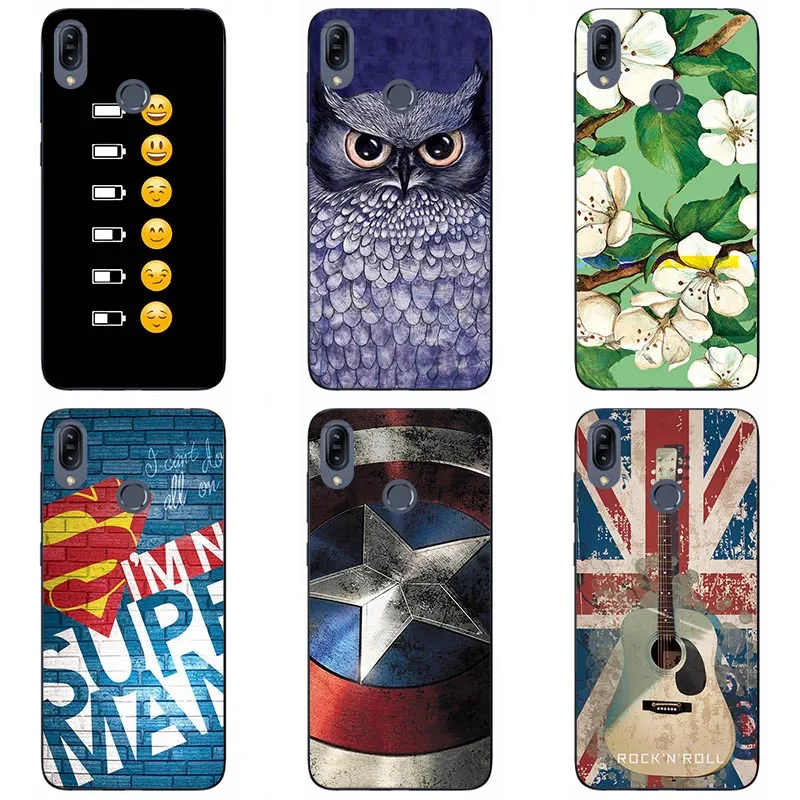 

For Asus ZenFone Max M2 ZB633KL Soft TPU fashion style cases Soft silicon Phone Case Cover Floral colorful painting skin shell