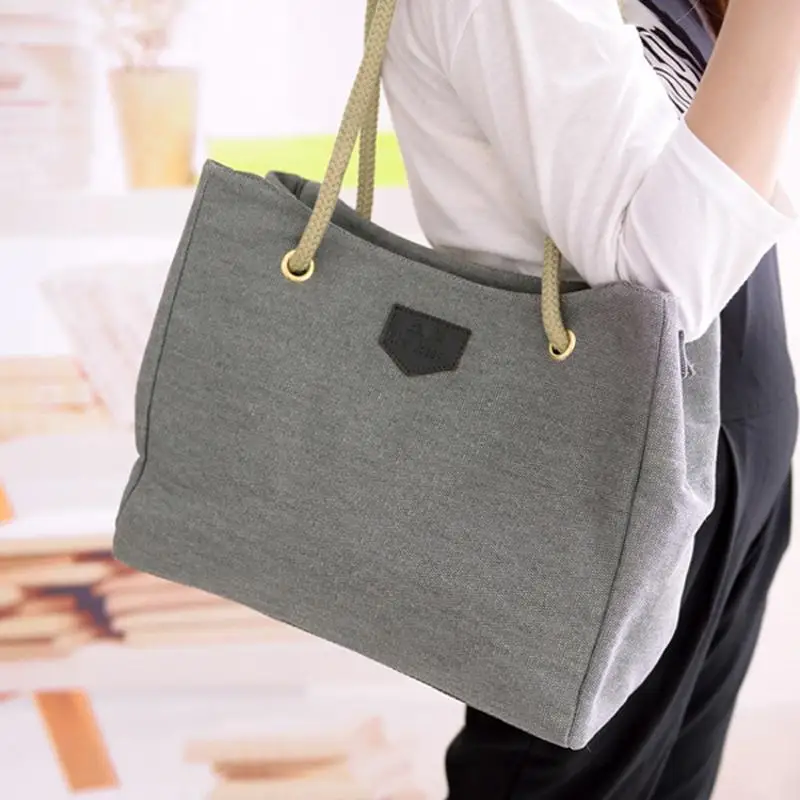 

100% High Quality Women's Bags Simple Larger Capacity Canvas Handbags 2017 New Fashion Women Messenger Bags bolsa feminina Sac