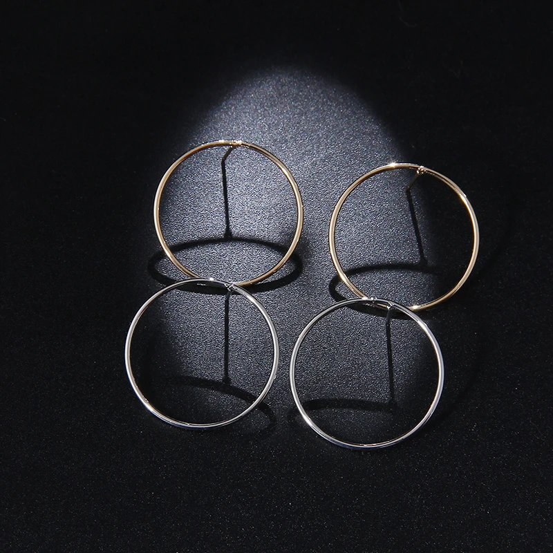 RscvonM Новые простые корейские модные большие круглые серьги-кольца Aros для женщин геометрические серьги-обручи сережки Brincos Ювелирные изделия подарок
