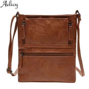 

Aelicy 2019 Fashion Leather Satchel Cross Body Zipper Crossbody Shoulder Bags Women Messenger Bags Leather Handbag Ladies Girl