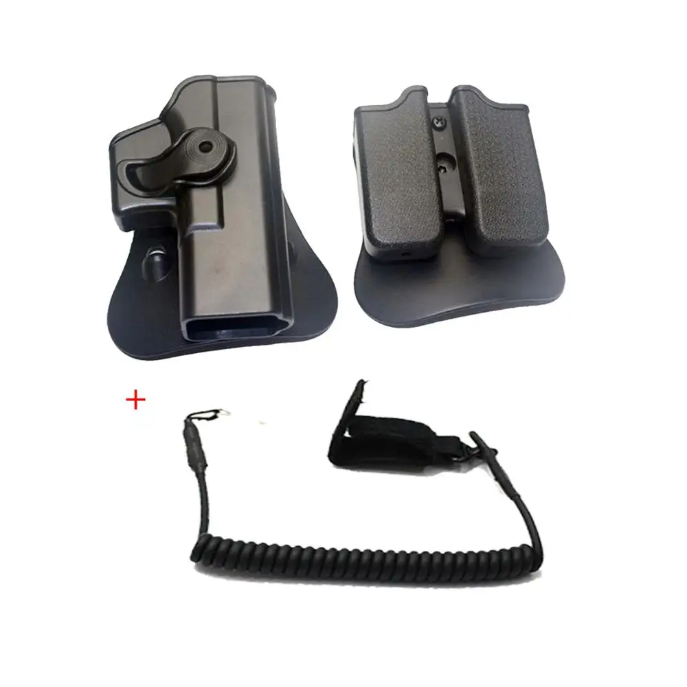 Черный Тактическая кобура для Glock 17 19 IMI Glock с журналом Sling Belt - Цвет: Черный