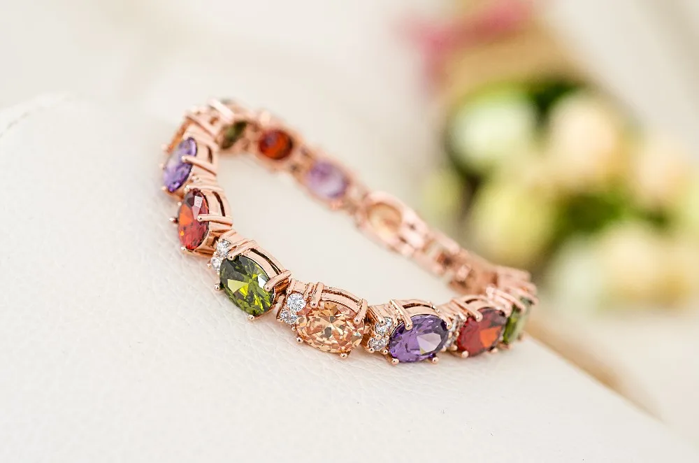 Multicolor Stones Cluster Bracelet Multicolor Stones Cluster Bracelet