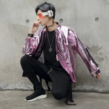 

2018 Spring Jacket Hip Hop Performance Jacket Jacket Leather Jacket