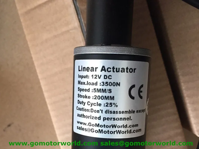 Водонепроницаемый 12V 24V 700 мм регулируемый ход 3500N 770LBS нагрузки 170 мм/сек. скорости Электрический цилиндр