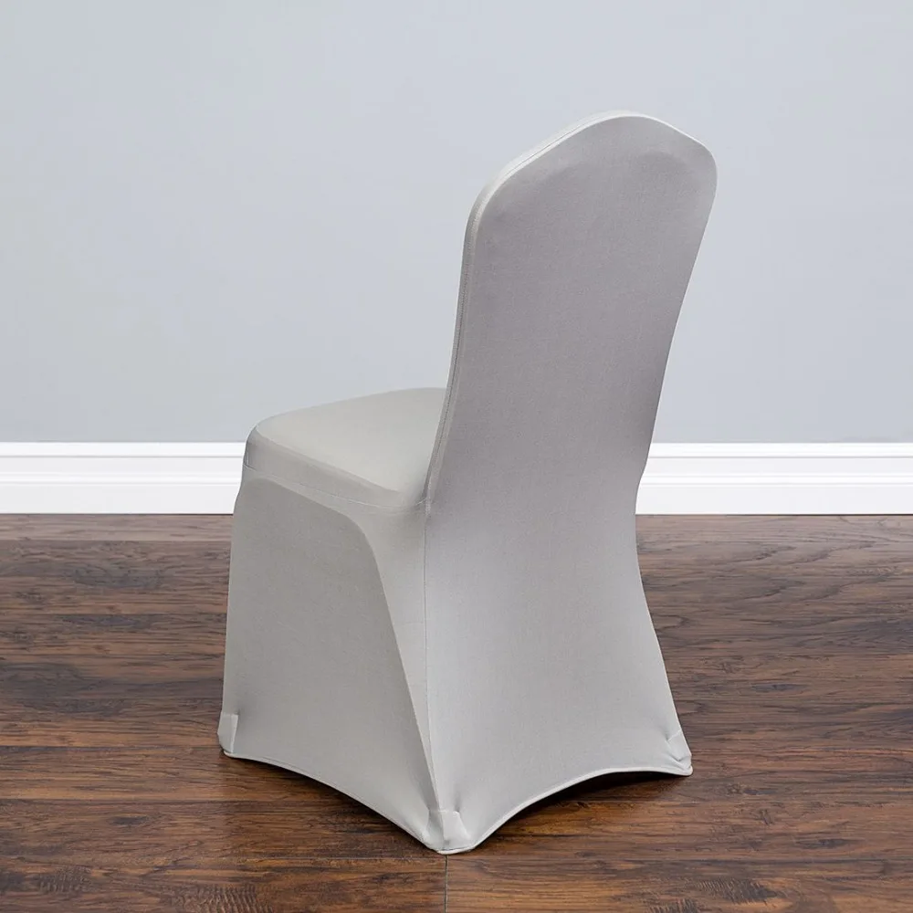 100 шт Серебряный растягивающийся стул для дома крышка для свадьбы/вечерние универсальные банкетные украшения для отеля
