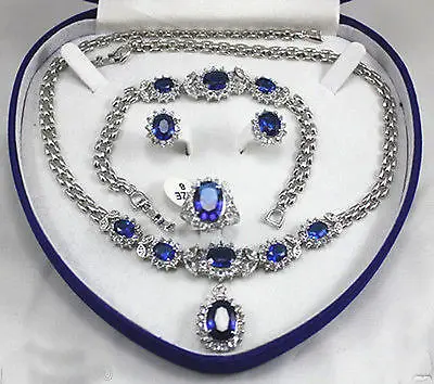 

women's jewelry aquamarine 18KGP Earring Bracelet Necklace Ring 18K gold plated watch wholesale Quartz stone CZ crystal (A0503)
