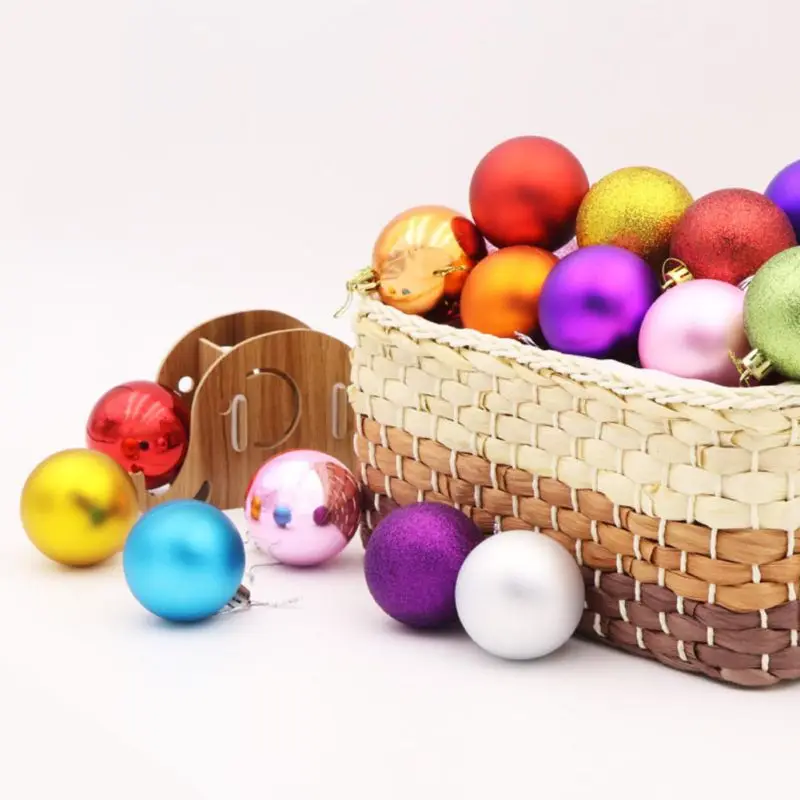 24 шт 4 см рождественские шары елочные украшения шары Пластиковые украшения для дома и сада праздничные вечерние принадлежности