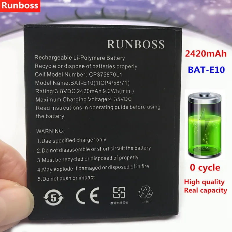 

100% New Original High Quality BAT-E10 (1ICP4/58/71) 2420mAh Battery For Acer Liquid Z530 Z530S LTE T02 Mobile Phone Battery